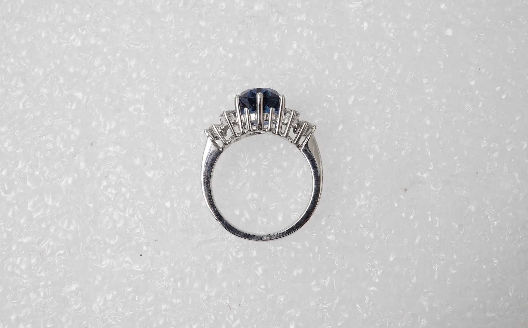 A sapphire and diamond ring
